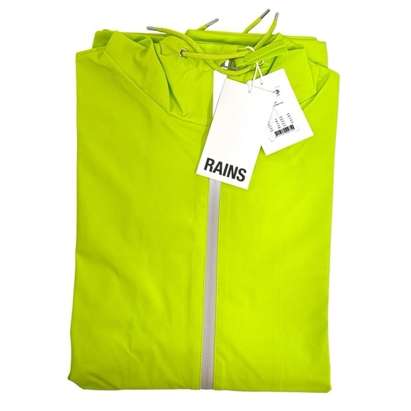 RAINS Reflective‎ Digital Lime Unisex Storm Breaker Jacket | L - Picture 2 of 8